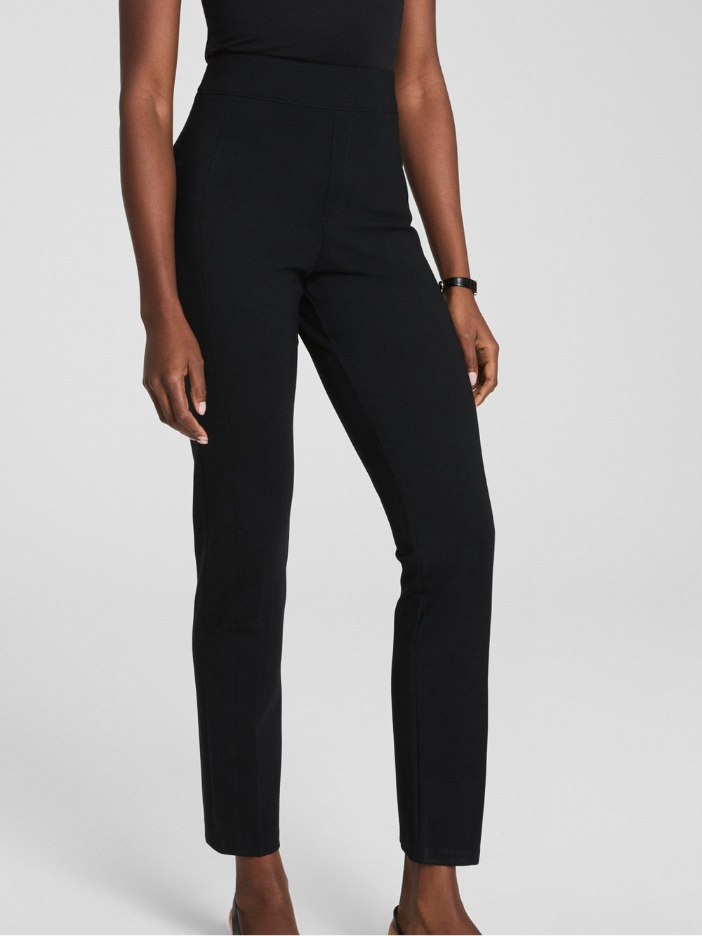SPANX The Perfect Pant Slim Straight Leg Tall-Black - Size Large